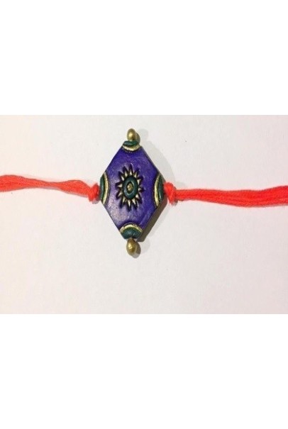 Handpainted Terracotta Rakhi Handpainted Terracotta Rakhi